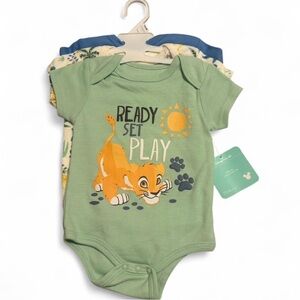 Disney Baby Lion King 3 Set Onesie Size 6-9 months